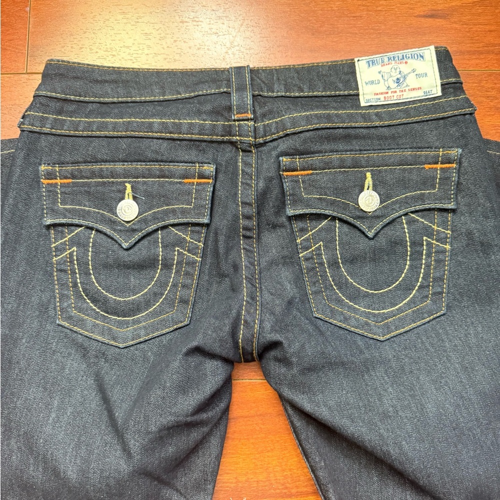 True Religion Dark Blue Boot Cut Jeans - Picture 4 of 11